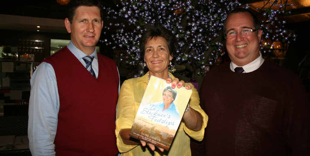 PERSONAL HISTORY: Member for Southern Downs Lawrence Springborg with Jane Grieve and Southern Downs Mayor Peter Blundell at the launch of Mrs Grieve’s book In Stockmen’s Footsteps on April 26. PERSONAL HISTORY: Member for Southern Downs Lawrence Springborg with Jane Grieve and Southern Downs Mayor Peter Blundell at the launch of Mrs Grieve’s book In Stockmen’s Footsteps on April 26.